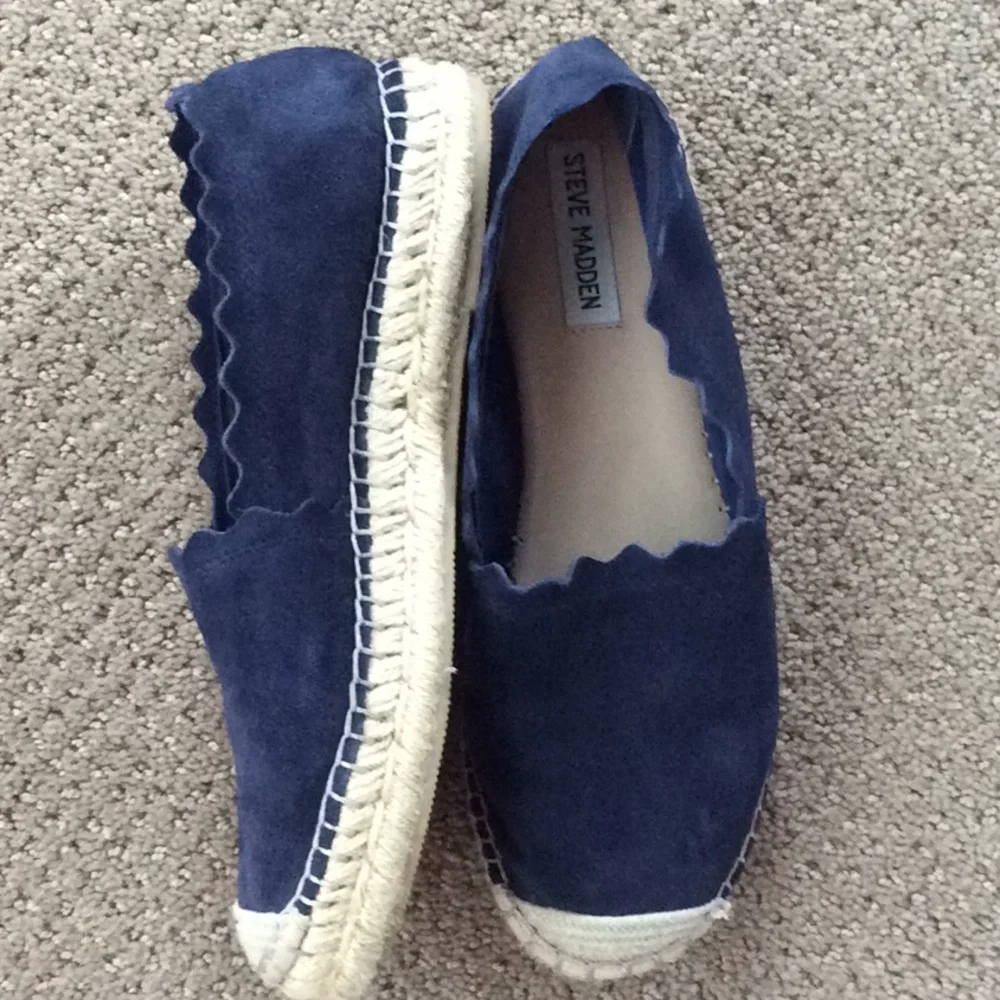 Steve Madden Breanna Navy Suede Espadrilles 7.5